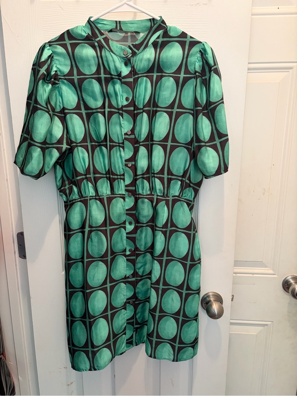 Zara Green & Black Geometric One-Piece Bodysuit